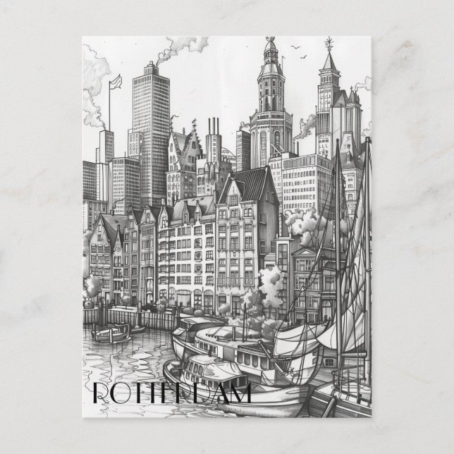 Rotterdam, Niederlande Postkarte (Vorderseite)
