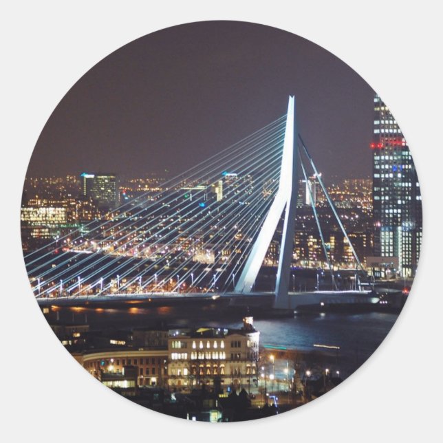Rotterdam, Niederlande Runder Aufkleber (Vorderseite)