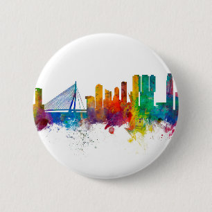 Rotterdam Niederlande Skyline Button