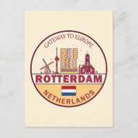 Rotterdam Niederlande Skyline Emblem