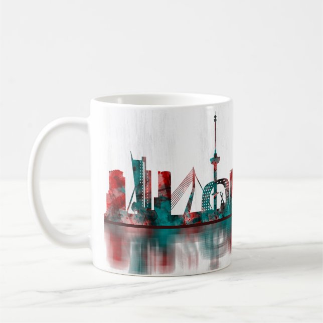 Rotterdam Niederlande Skyline Kaffeetasse (Links)