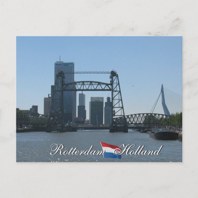 Rotterdam Skyline Holland Postcard Postkarte (Vorderseite)
