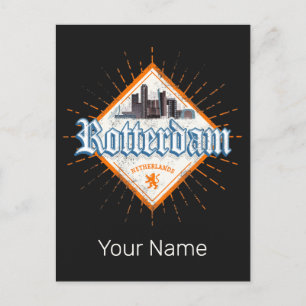 Rotterdam Stadt Niederlande Skyline Niederländisch Feiertagspostkarte