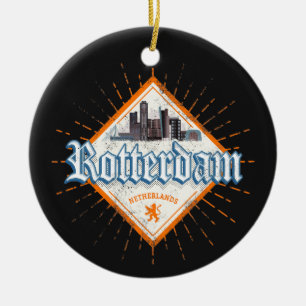 Rotterdam Stadt Niederlande Skyline Niederländisch Keramik Ornament