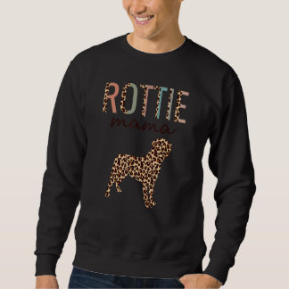 Rottie Mama mit Leopard Print für Rottweiler Hund Sweatshirt