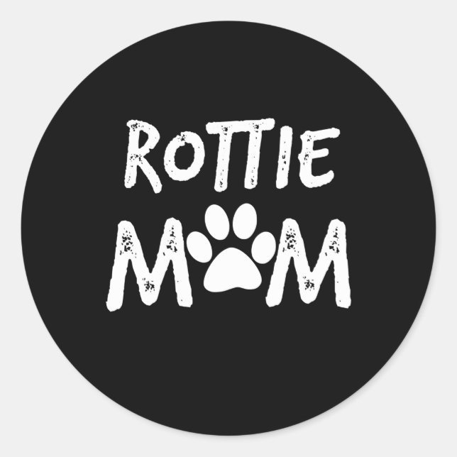 Rottie Mama Pullover Rottweiler Hundegeschenk Frau Runder Aufkleber (Vorderseite)