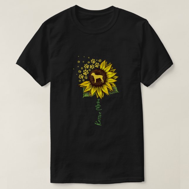 Rottie Mama Sonnenblume Rottweiler gibt Dog Mama M T-Shirt (Design vorne)