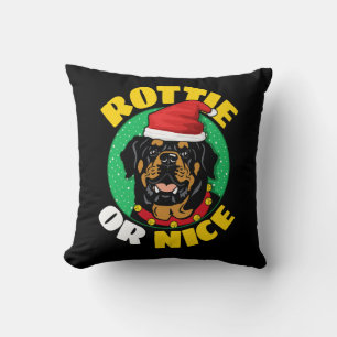 Rottie oder Nice Rottweiler Weihnachten Kissen