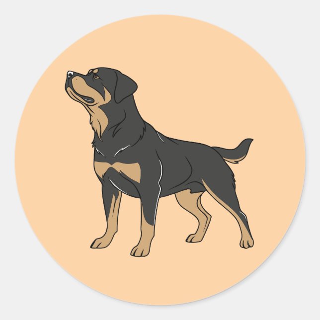 Rottie Power: Bold Rottweiler Dog Sticker for True (Vorderseite)