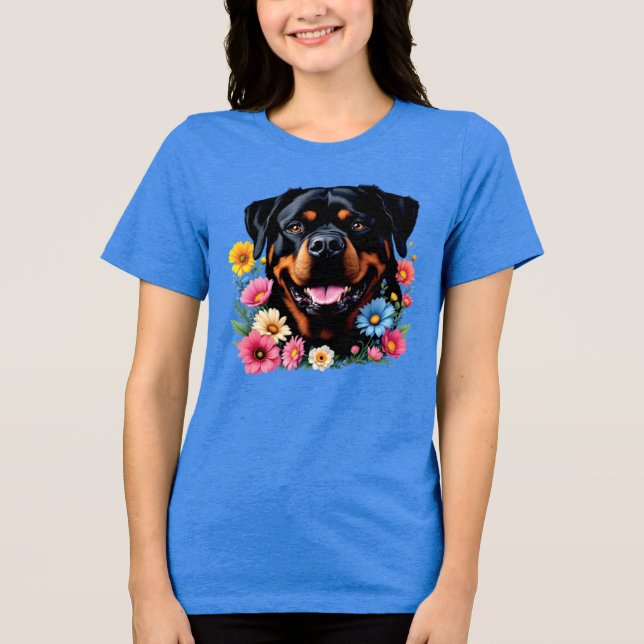 Rottie Rottweiler Tri-Blend Shirt (Vorderseite)