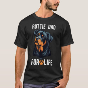 Rottie Vater Fur Life Retro Rottweiler T-Shirt