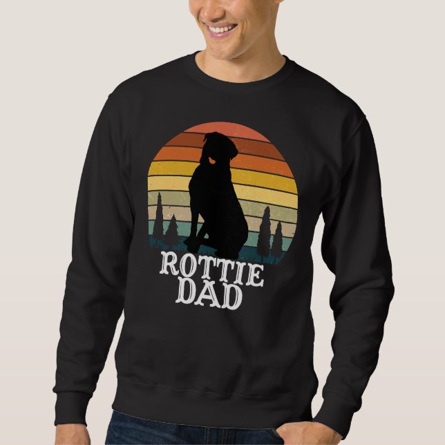 Rottie Vater Retro Vintag Sweatshirt (Vorderseite)