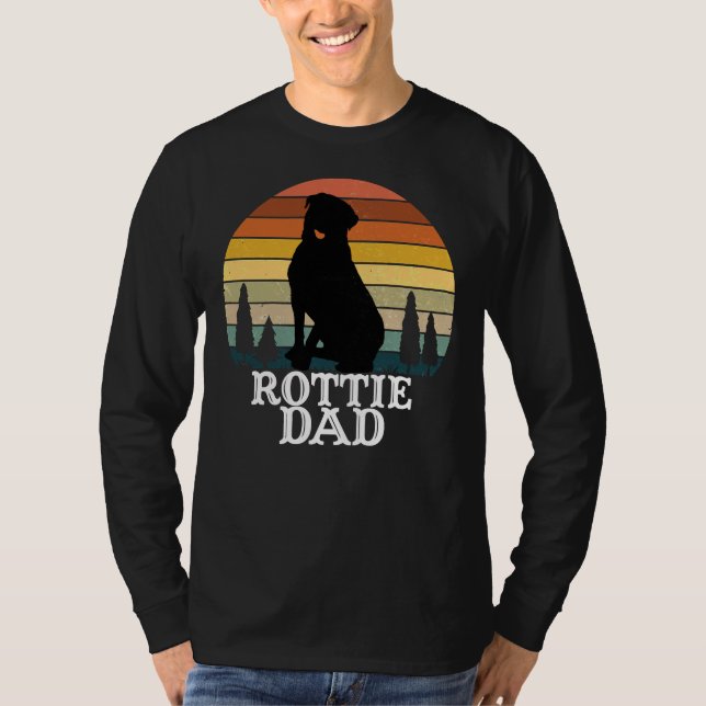 Rottie Vater Retro Vintag T-Shirt (Vorderseite)
