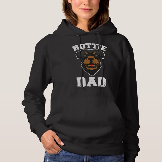 Rottie Vater Rottweiler Doppy Puppy Pater Pet Anim Hoodie (Vorderseite)