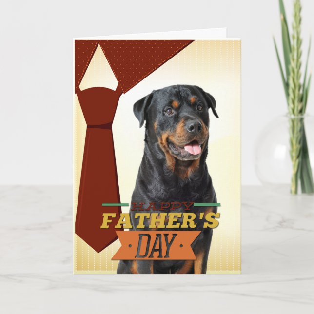 Rottie Vatertag Card Karte (Vorderseite)