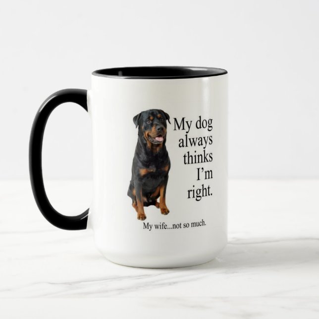 Rottie vs. Ehefrau Tasse (Links)