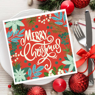 Röttliche Weihnachten Serviette