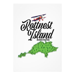 Rottnest-Insel Australien Karte Fotodruck