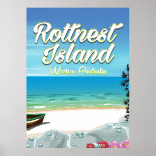 Rottnest-Insel Australien Ozean Reiseplakat Poster