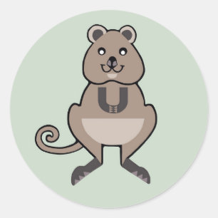 Rottnest Island - QUOKKA - Marsupial - Wildnis - Runder Aufkleber