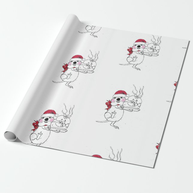ROTTO ROXIE'S CHRISTMAS WRAPPING PAPER GESCHENKPAPIER (Ungerollt)