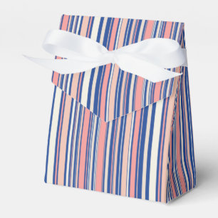 Rottöne, Blau- und Orangestreifen Geschenkschachtel
