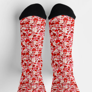 Rottöne Moderne Herz-Crew-Socken Socken