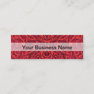 Rottribal-Damastmuster Mini Visitenkarte
