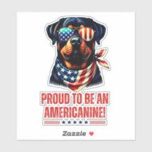 Rottweiler 4. Juli American Flag Brille