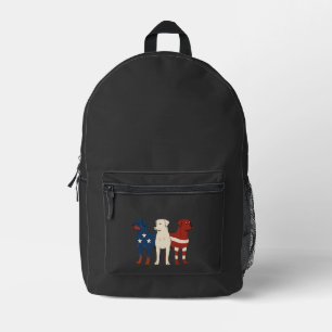 Rottweiler 4. Juli Hunde Liebhaber Männer USA-Flag Bedruckter Rucksack
