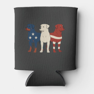 Rottweiler 4. Juli Hunde Liebhaber Männer USA-Flag Dosenkühler