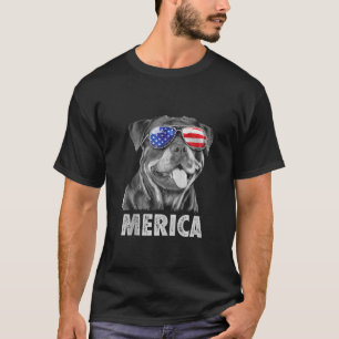 Rottweiler 4. Juli Merica Men American Flag Su T-Shirt