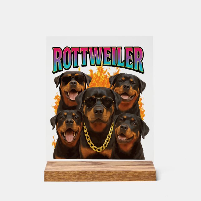 Rottweiler  acrylschild (Vorderseite)