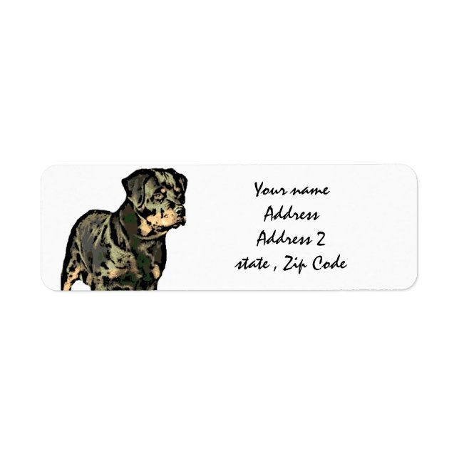 Rottweiler Address Labels (Vorne)
