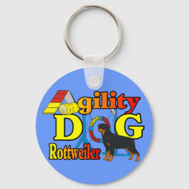 Rottweiler Agility Gips Schlüsselanhänger