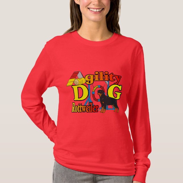 Rottweiler Agility Gips T-Shirt (Vorderseite)