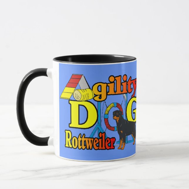 Rottweiler Agility Gips Tasse (Links)
