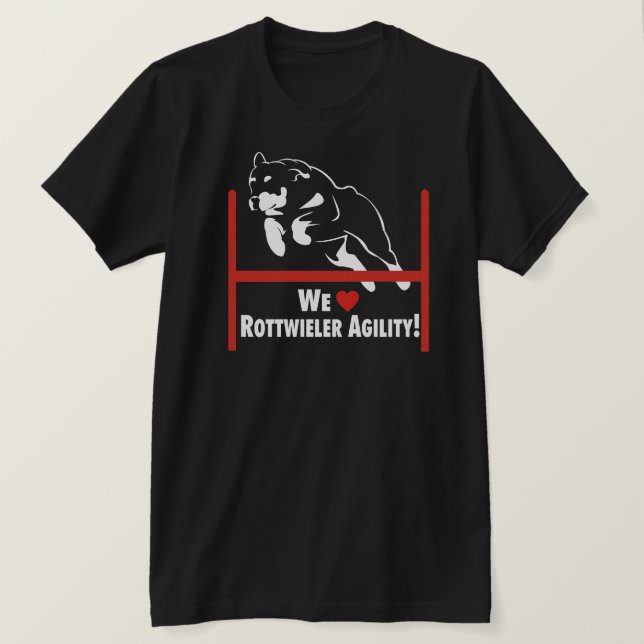 Rottweiler Agility-Liebe T-Shirt (Design vorne)