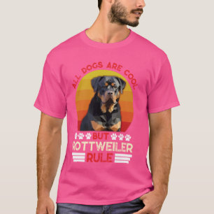 Rottweiler ALLE HUNDE SIND COOL, ABER ROTTIES RULE T-Shirt