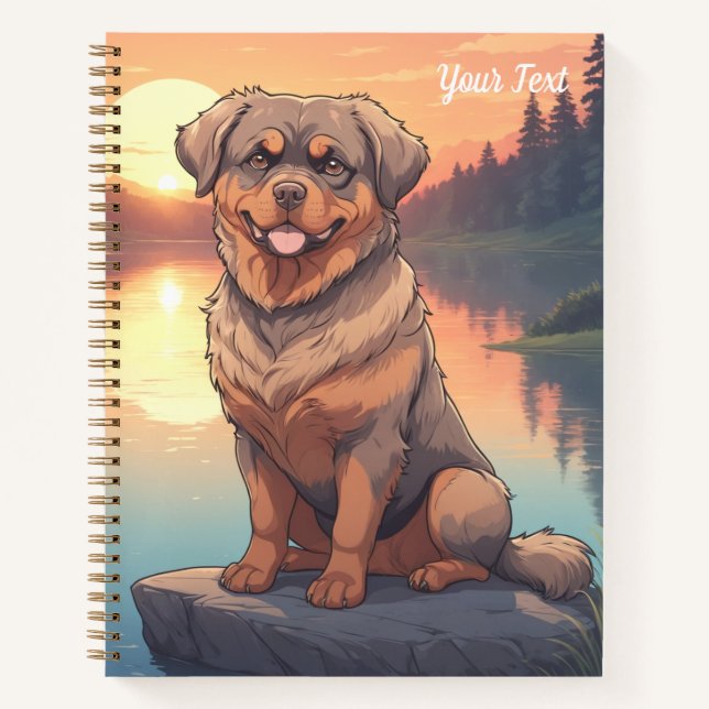 Rottweiler am See Notizbuch (Vorderseite)