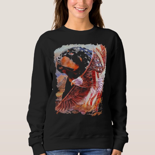 Rottweiler American Patriot Sweatshirt (Vorderseite)