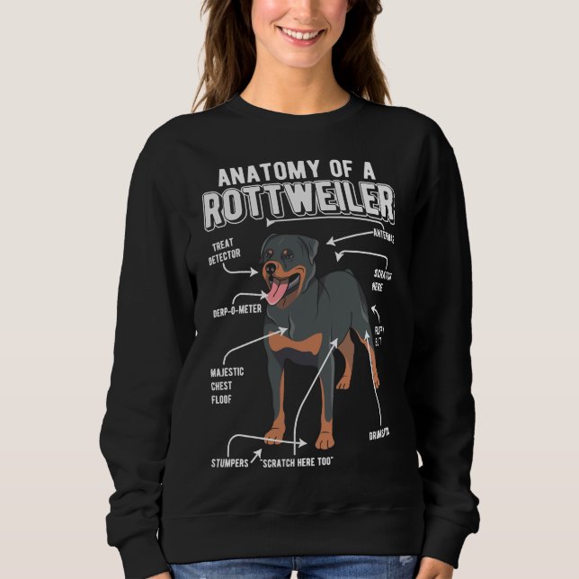 Rottweiler Anatomie Hund Sweatshirt (Vorderseite)