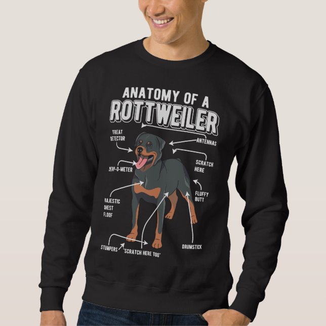 Rottweiler Anatomie Hund Sweatshirt (Vorderseite)