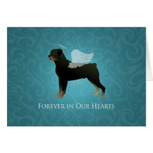 Rottweiler Angel - Memorial Sympathy Card für Haus