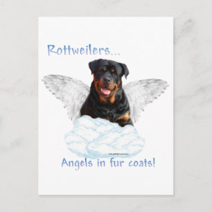 Rottweiler Angel Postkarte