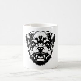 Rottweiler Angry Face Kaffeetasse