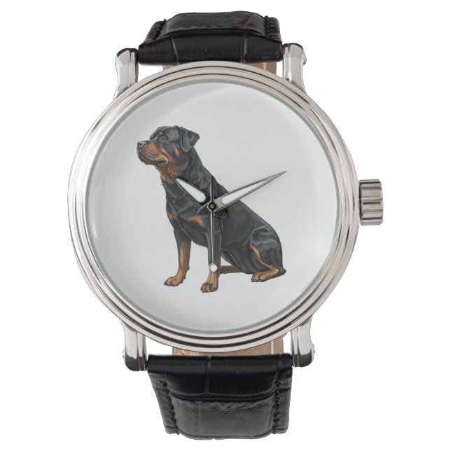 Rottweiler Armbanduhr (Vorderseite)