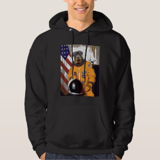 Rottweiler Astronautin Proud Patriotic Hoodie