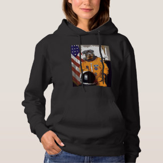 Rottweiler Astronautin Proud Patriotic Hoodie
