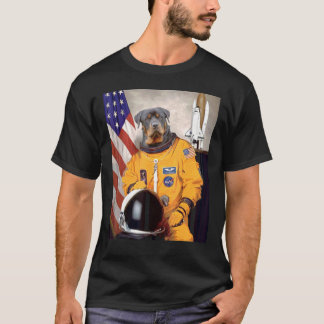 Rottweiler Astronautin Proud Patriotic T-Shirt